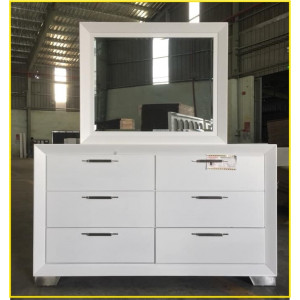 AC7303A-DM - Lifestyle : Tủ Ngang 06 Ngăn Kéo Và Khung Gương